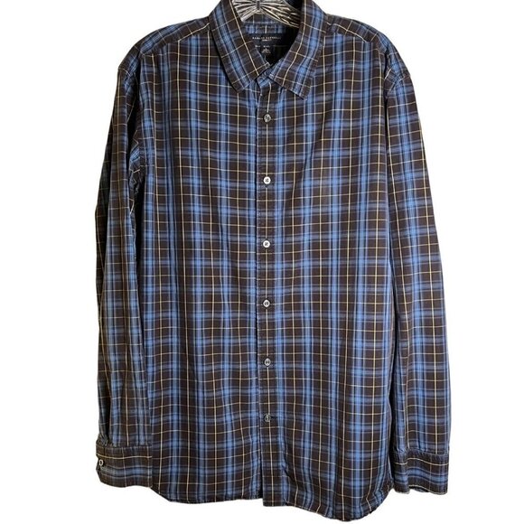 BANANA Republic Men’s Slim Fit Plaid Size L with 16-16.5 Neck Button Down Shirt. - Picture 1 of 4